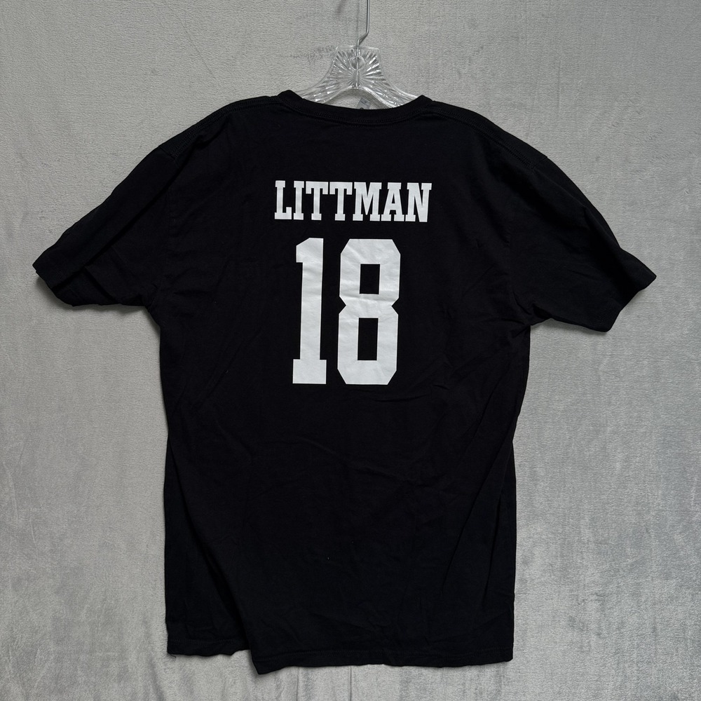 Next Level Apparel Shirt Mens XL Black Hebrew Graphic Littman 18 Tee Jersey Back - Picture 6 of 8